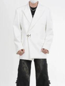 Buckle Detail Oversized Blazer Jacket 27 Buckle Detail Oversized Blazer Jacket -Modern Wear Shop 7ee2858731a6d86e3e5042b4e552ef60
