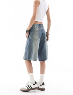 Denim Bermuda Wide-Leg Jean Shorts -Modern Wear Shop 7f6a398c7bfdfd495a2f04bdcb665b9f