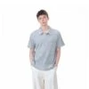 Cable Knit Short Sleeve Polo Shirt With Contrast Trim Collar