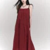 Spaghetti Strap Asymmetrical Hem Maxi Dress