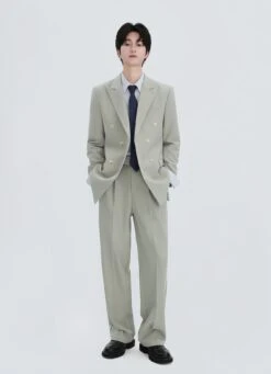 Straight Leg Pleated Trousers With Belt Loops -Modern Wear Shop 7f99a76b8a3a429107606cca1d702bdf topaz enhance 2x