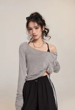 Long Sleeve Scoop Neck Soft Jersey Top -Modern Wear Shop 813172cc69dfafa7016d27f29d78a856