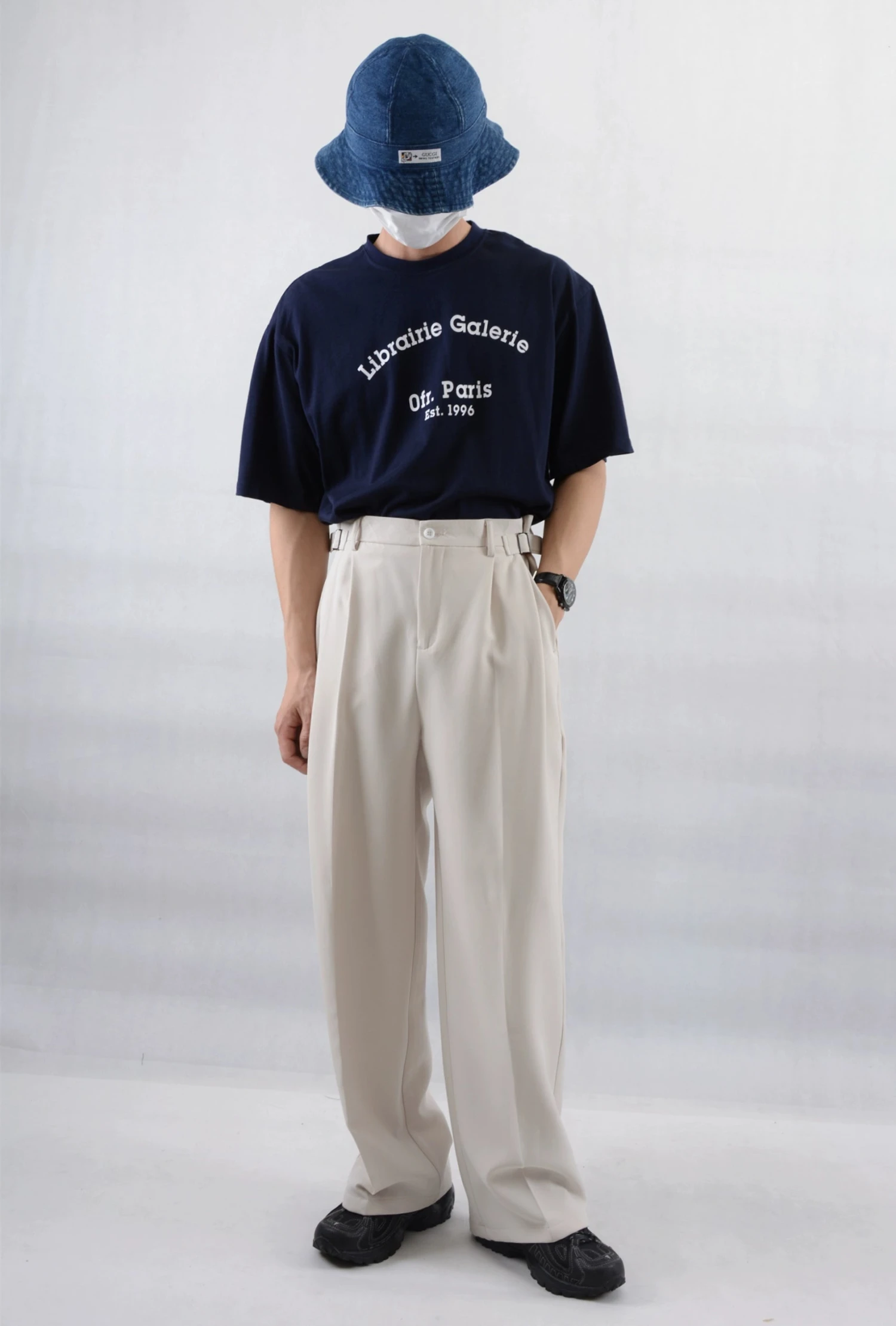 Wide Leg Pleated Trousers With Buckle Detail 6 Wide Leg Pleated Trousers With Buckle Detail - Image 6