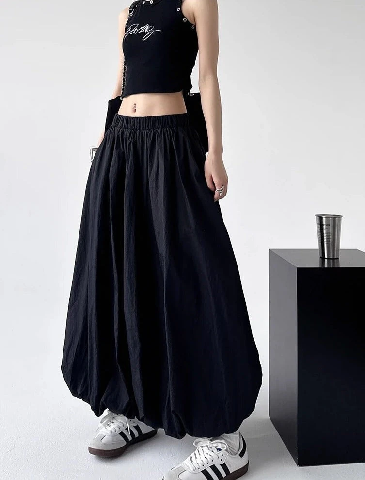 Elastic Waist Balloon Maxi Skirt 2 Elastic Waist Balloon Maxi Skirt - Image 2