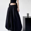 Elastic Waist Balloon Maxi Skirt