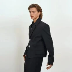 Structured Blazer With Carabiner Buckle Closures 13 Structured Blazer With Carabiner Buckle Closures -Modern Wear Shop 825c0b30924e520fa7eb5060867b4078