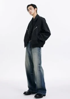 Faux Leather Bomber Jacket With Zip Pocket Details 12 Faux Leather Bomber Jacket With Zip Pocket Details -Modern Wear Shop 848013409737030e4d22f1b05b2f9cf7