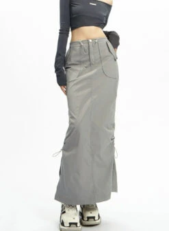 Adjustable Drawstring Midi Cargo Skirt -Modern Wear Shop 8596c69ff6f71445a157832ad02d7c9f