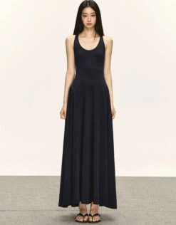 Sleeveless Racerback Maxi Dress With Cut-Out Back -Modern Wear Shop 859a69bf0309257ebf5d372c85a3948e