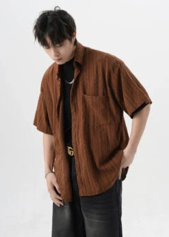 Textured Cable Knit Button-Up Shirt -Modern Wear Shop 860343cb035b0de8c2bd087121aee0ad