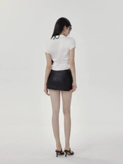 Skinny Pencil Faux Leather Mini Skirt -Modern Wear Shop 861bbab0e629356221e8d39631448290