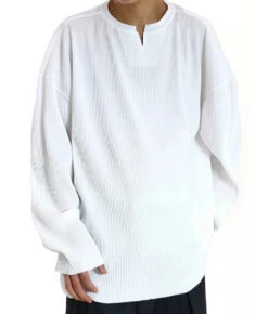 Oversized Ribbed V-Neck Pullover Long Sleeve Tee 16 Oversized Ribbed V-Neck Pullover Long Sleeve Tee -Modern Wear Shop 87653a77f84b794b5fc181776ecb2af1