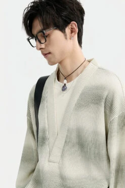 Mock Layered Gradient Ribbed V-Neck Knit Sweater 23 Mock Layered Gradient Ribbed V-Neck Knit Sweater -Modern Wear Shop 879360062e88676764315b80206f895c 4f250b19 ec46 4775 8cdd 2bab574b2960