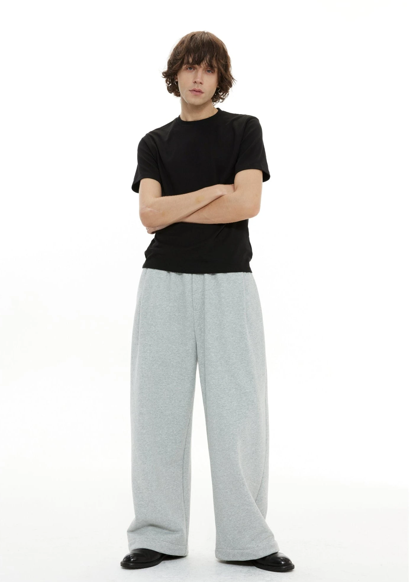 Wide Leg Elastic Waist Sweatpants With Back Pocket 7 Wide Leg Elastic Waist Sweatpants With Back Pocket - Image 7
