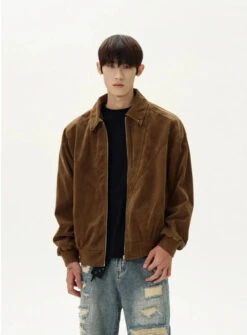 Suede Bomber Jacket With Collar Rings Detail 12 Suede Bomber Jacket With Collar Rings Detail -Modern Wear Shop 87ebe88f9846a26bc1c2d99be80623f2