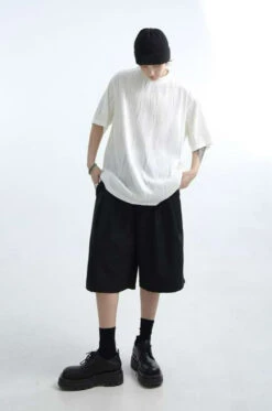 Oversized Wave Textured T-Shirt -Modern Wear Shop 882e61f8f65d1c5b57c4add7235e8c3f