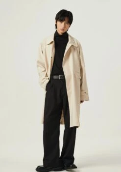 Slim Long Single-Breasted Coat With Collar Studs 15 Slim Long Single-Breasted Coat With Collar Studs -Modern Wear Shop 8845713684c45d541d0507e9f3f528e5 25de9625 10ae 46e5 872c c17e20a6484c