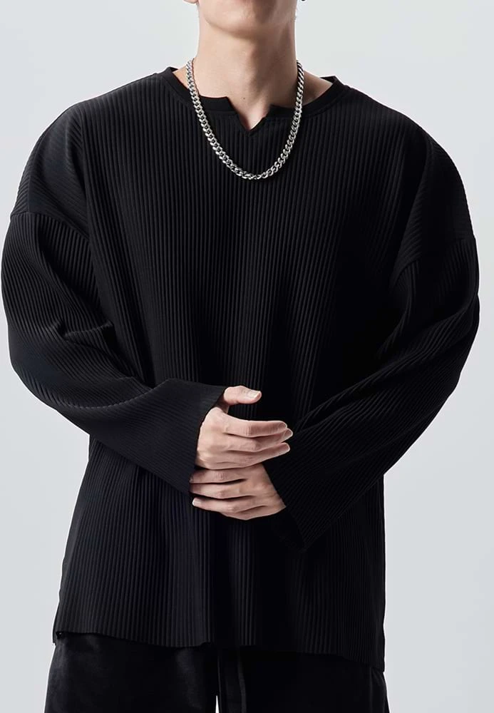 Oversized Ribbed Long Sleeve Shirt 11 Oversized Ribbed Long Sleeve Shirt - Image 11