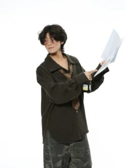 Oversized Raw-Edge Button-Down Shirt 18 Oversized Raw-Edge Button-Down Shirt -Modern Wear Shop 89a7a32a49734c48dc91bea2ba0b9482