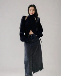 Double Zip High Neck Knit Vest And Shrug Top 39 Double Zip High Neck Knit Vest And Shrug Top -Modern Wear Shop 8OdU7Yq5AvO918Oo