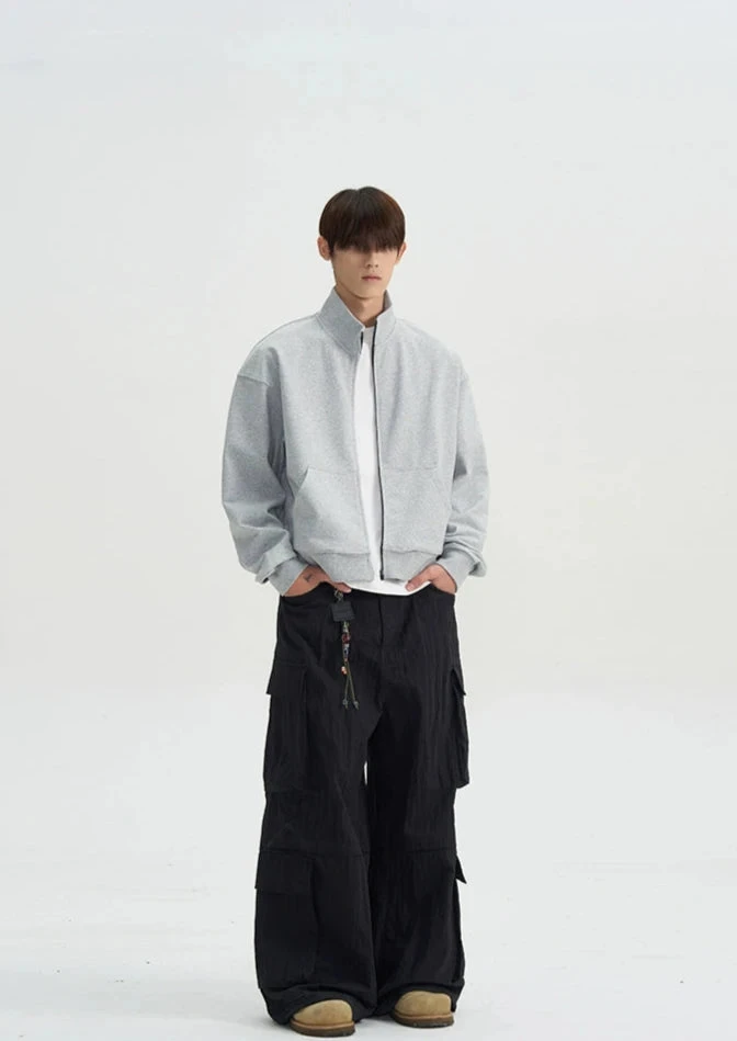 Mock Neck Drop Shoulder Zip Jacket 19 Mock Neck Drop Shoulder Zip Jacket - Image 19