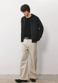 Fuzzy Button-Up Knit Cardigan With Soft Collar -Modern Wear Shop 8abf812d961df9d81f9460d92f6a2910