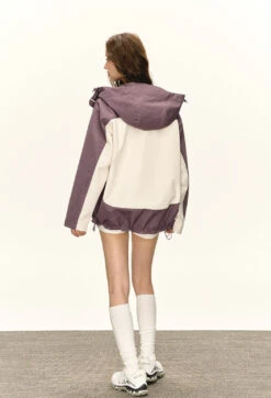 Color Block Hooded Zip-Up Windbreaker Jacket -Modern Wear Shop 8bb9dad2a1b72597d01b1257fd75a89d