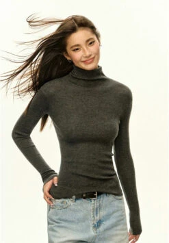 Slim Ribbed Turtleneck Sweater 22 Slim Ribbed Turtleneck Sweater -Modern Wear Shop 8bed52ca0da4f19be888a27032b75615