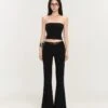 Slim Flared High-Waist Pants