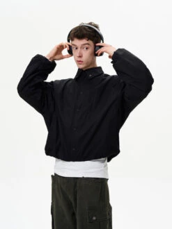 Collared Elastic-Waist Oversized Zip-Up Jacket With Pockets -Modern Wear Shop 8c44b1717f22dc2042f80e29ebc8ee74 dbddb02c d756 445d 9740 db6a38d48669