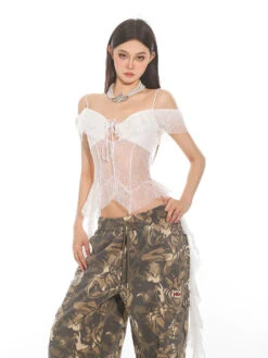 Off-Shoulder Lace Sheer Crop Top With Tassel Details -Modern Wear Shop 8cb6eeeb32e582b0dbc799878608e089 0b8efbd8 996b 4c1d 8115 ce03c939848f