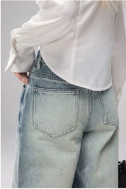 Straight Leg Faded Wash Minimal Jeans -Modern Wear Shop 8d2d224aac3c9172cb75cecc1232d577