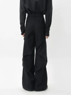 Wide-Leg Zigzag Drape High Waist Trousers -Modern Wear Shop 8d727a530f8667de91efec02c06470ac