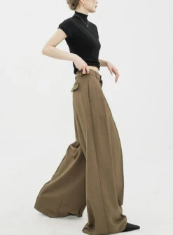 Wide Leg Criss-Cross Pleated Palazzo Trousers 22 Wide Leg Criss-Cross Pleated Palazzo Trousers -Modern Wear Shop 8da2aee91724a1e11563ede78fc7d477