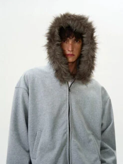 Faux Fur Hooded Zip Jacket With Pockets -Modern Wear Shop 8dbe883d29ab50a23ff52277a2f15089