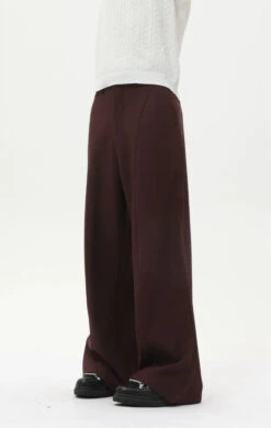 Wide Leg Pleated Tailored Trousers With Stitching Details -Modern Wear Shop 8e655ef010ccdbb5f1c1cfa829a4a11b