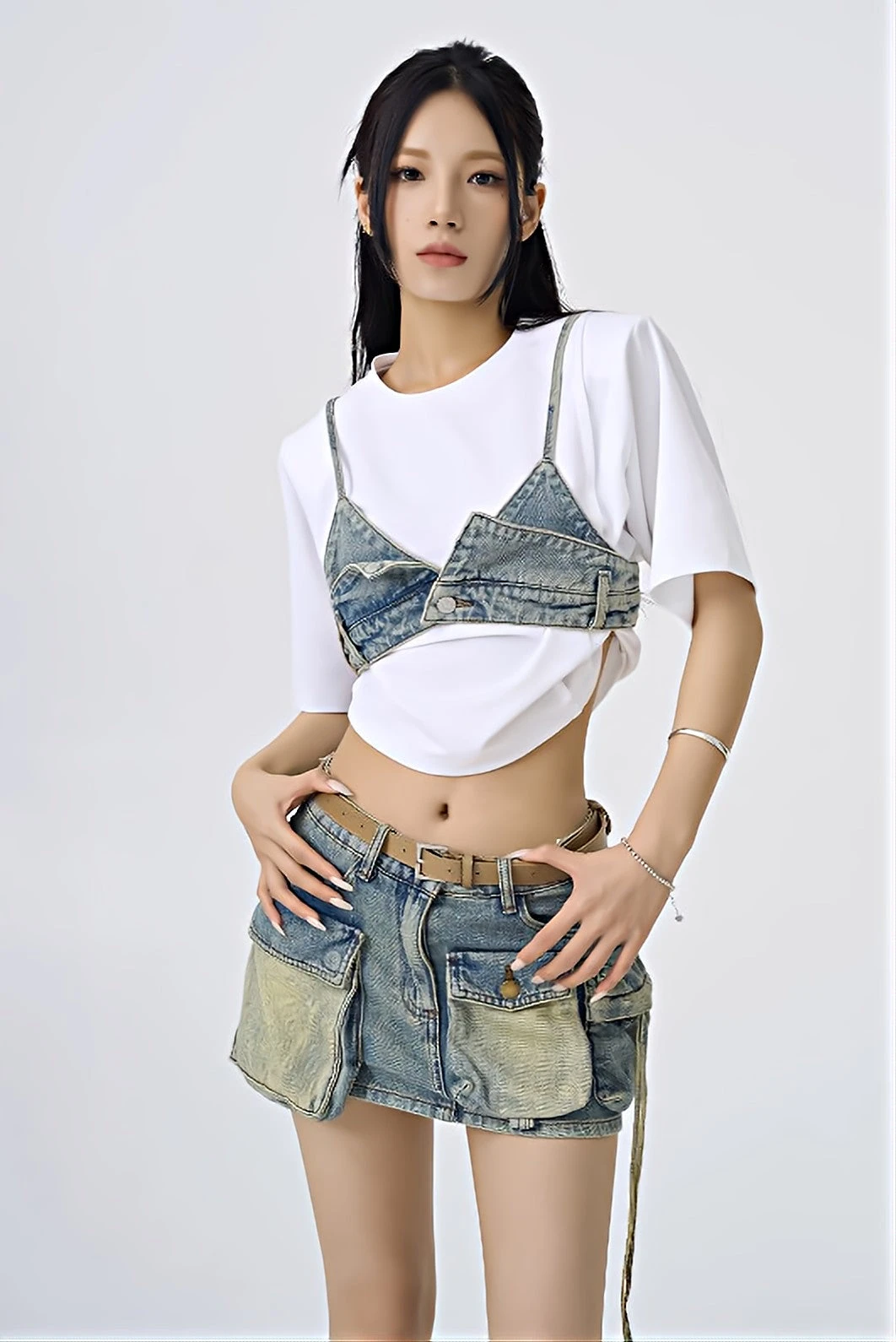 Sandblast Utility Cargo Denim Mini Skirt 4 Sandblast Utility Cargo Denim Mini Skirt - Image 4