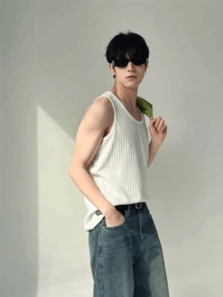 Slim Tapered Ribbed Tank Top -Modern Wear Shop 8ef99e52bf0d2f261ffecd03b4a34a3e