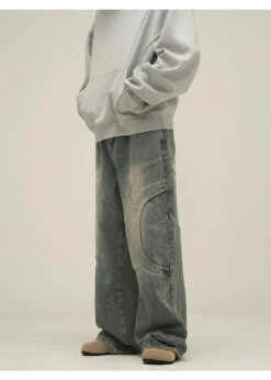 Vintage Sand Wash Wide-Leg Jeans With Stitch Detail 21 Vintage Sand Wash Wide-Leg Jeans With Stitch Detail -Modern Wear Shop 8f88a6d2571b778cab25029a248a0847