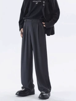 Wide Leg Tailored Lightweight Trousers With Belt Detail 21 Wide Leg Tailored Lightweight Trousers With Belt Detail -Modern Wear Shop 908b01969878f25adc08114776465b34