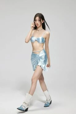 Satin Ruched Bikini Top With Wrap Skirt Set 27 Satin Ruched Bikini Top With Wrap Skirt Set -Modern Wear Shop 90c9ec308e677afe58254d03a1a361df