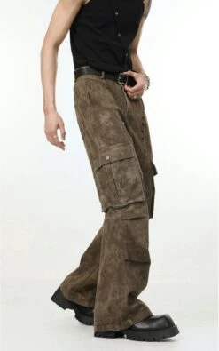 Faded Camo-Wash Multi-Pocket Cargo Trousers -Modern Wear Shop 912f783782dc290c7fe41bc4a12035d9