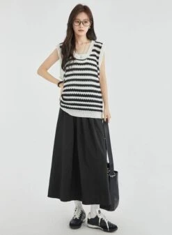 Open Knit Stripe Sweater Vest -Modern Wear Shop 9174a66404ce627c75e75b0126aa41dd