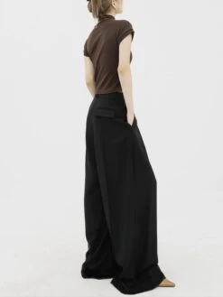 Wide Leg Criss-Cross Pleated Palazzo Trousers 33 Wide Leg Criss-Cross Pleated Palazzo Trousers -Modern Wear Shop 918c1718745b2606b09558472d1f11bf