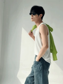 Slim Tapered Ribbed Tank Top -Modern Wear Shop 91ae23921ce0b22f09098b75202973e6