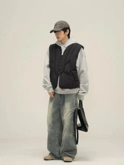 Vintage Sand Wash Wide-Leg Jeans With Stitch Detail 25 Vintage Sand Wash Wide-Leg Jeans With Stitch Detail -Modern Wear Shop 91edefd499712cd72776e3dabe46cac3