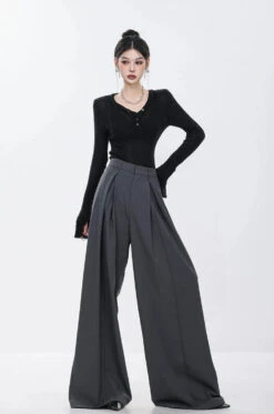 High Waist Wide Leg Multi-Pleated Trousers 22 High Waist Wide Leg Multi-Pleated Trousers -Modern Wear Shop 928a2294299e412498d32e7f0998ca66