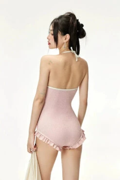 Ruffled Hem Textured Two-Tone One-Piece Swimsuit 13 Ruffled Hem Textured Two-Tone One-Piece Swimsuit -Modern Wear Shop 92abdae3e49c0e762b2d5446ea546454