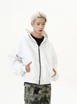 Oversized Zip-Up Zip-Through Hoodie Jacket -Modern Wear Shop 92bd7c9dbf598bc4c742e82d51583713