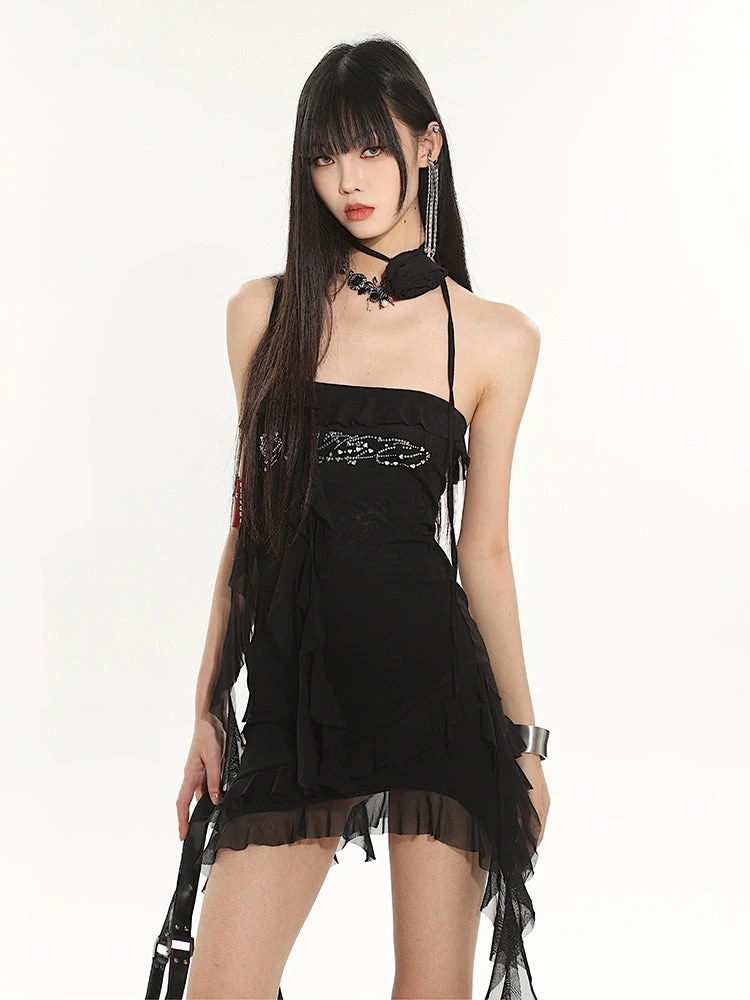 Layered Tulle Mini Dress With Sequin Accents 9 Layered Tulle Mini Dress With Sequin Accents - Image 9
